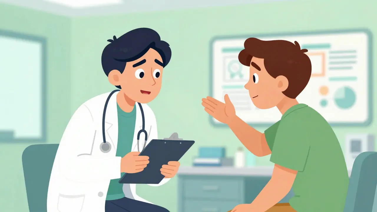 Doctor and patient collaborating on a treatment plan